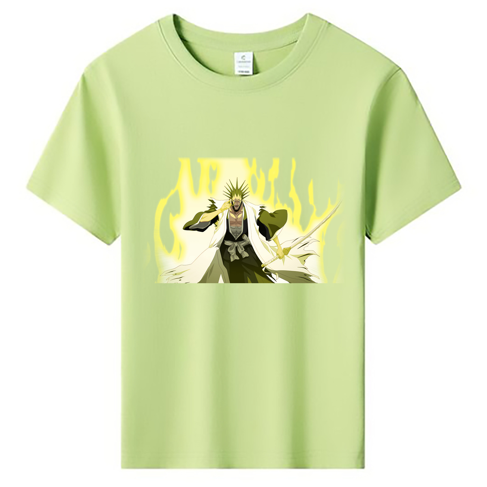（画像用） ブリーチ ざらき けんぱち BLEACH Zaraki Kenpachi 綿100％キッズTシャツ（フロントプリント）